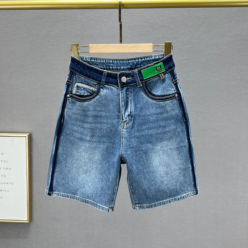 

European Goods Denim Shorts Women s New Summer New Arrival High Waist Loose and Slimming Ins Easiest for Match Breeches Wide Leg Shorts Blue EUR28