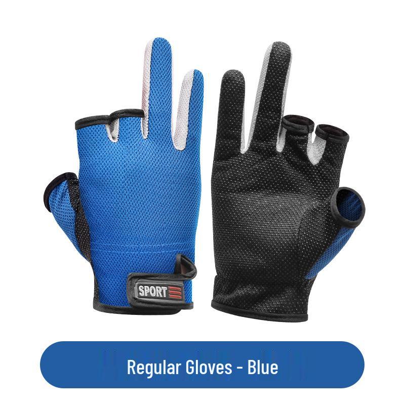 Men's Ultra-Thin Waterproof Fishing Gloves with Sun Protection, Anti-Prick Design, and Anti-Slip Three-Finger Cut for Summer Fly Fishing