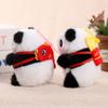 Panda family pendant small doll keychain bag plush toy birthday gift girl doll doll