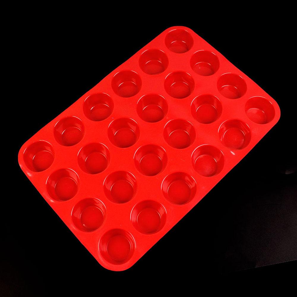 Silicone World Silicone Cake Molds 24 Holes Mini Muffin Cup Soap Cookies Puff Dim Sum Cupcake Mold Baking Tray Baking Tools
