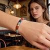 Natural Stone Bracelet Bead Retro Flat Adjustable Boho Flexible Size