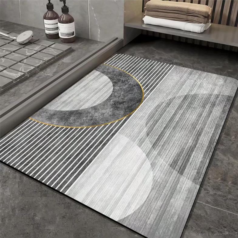 Soft Diatom Mud - Simple Wind Bathroom Absorbent Toilet Non-slip Quick-drying Foot Mat Door Mat Toilet Household Customizable