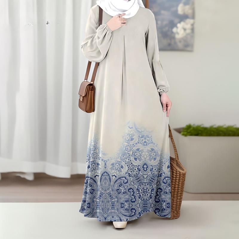 

Мусульманская женская одежда, свободная и дышащая, с цветочным узором, подходит для ежедневных молитв, фестивалей, вечерних мероприятий, вечеринок, 2025, Рождество 5XL чёрный