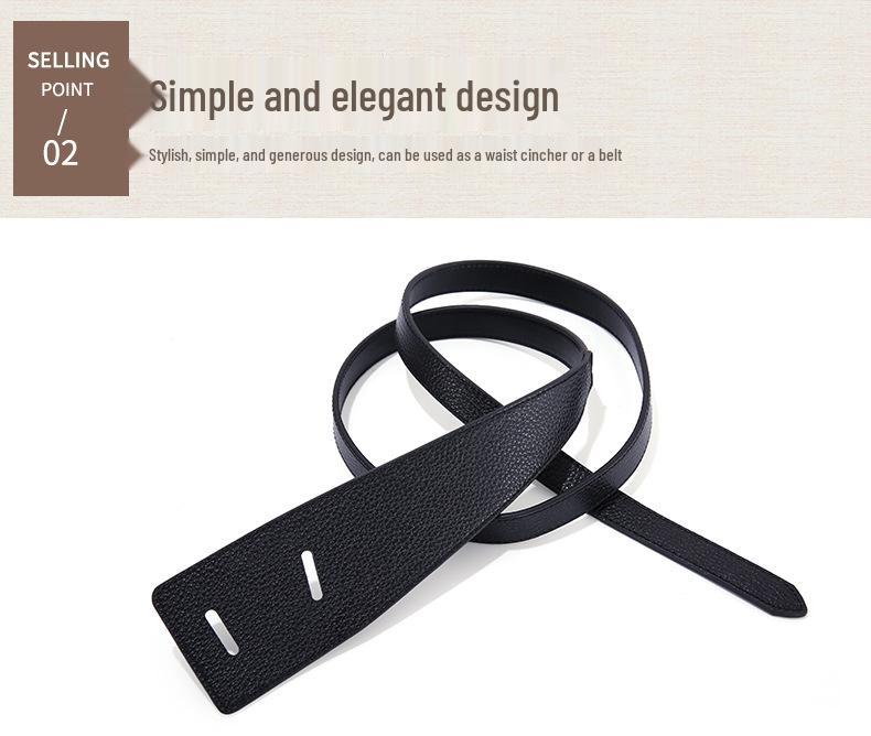 Women's Genuine Leather Wide Waist Belt - Trendy Suit Jacket & Sweater Cincher