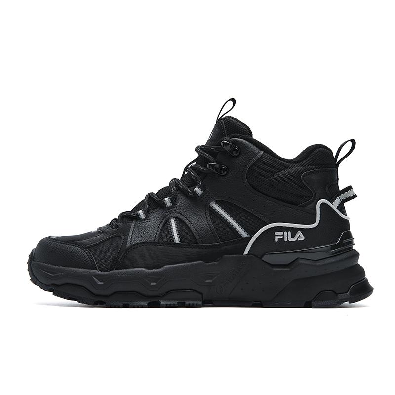 New FILA Vintage Collection Cushioning Abrasion Resistant Lightweight Thermal Mid Top Casual Shoes Men's Black F12M542121FBF