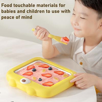 Manual Ice Cream Maker Machine Non-Electric Yogurt Sorbet Maker with Scraper Portable Kids-Friendly Dessert Tool