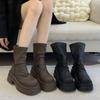 Small Thick-soled Thin Martin Boots Women's 2025 New Spring and Autumn French Versatile British Style Thin Short Boots