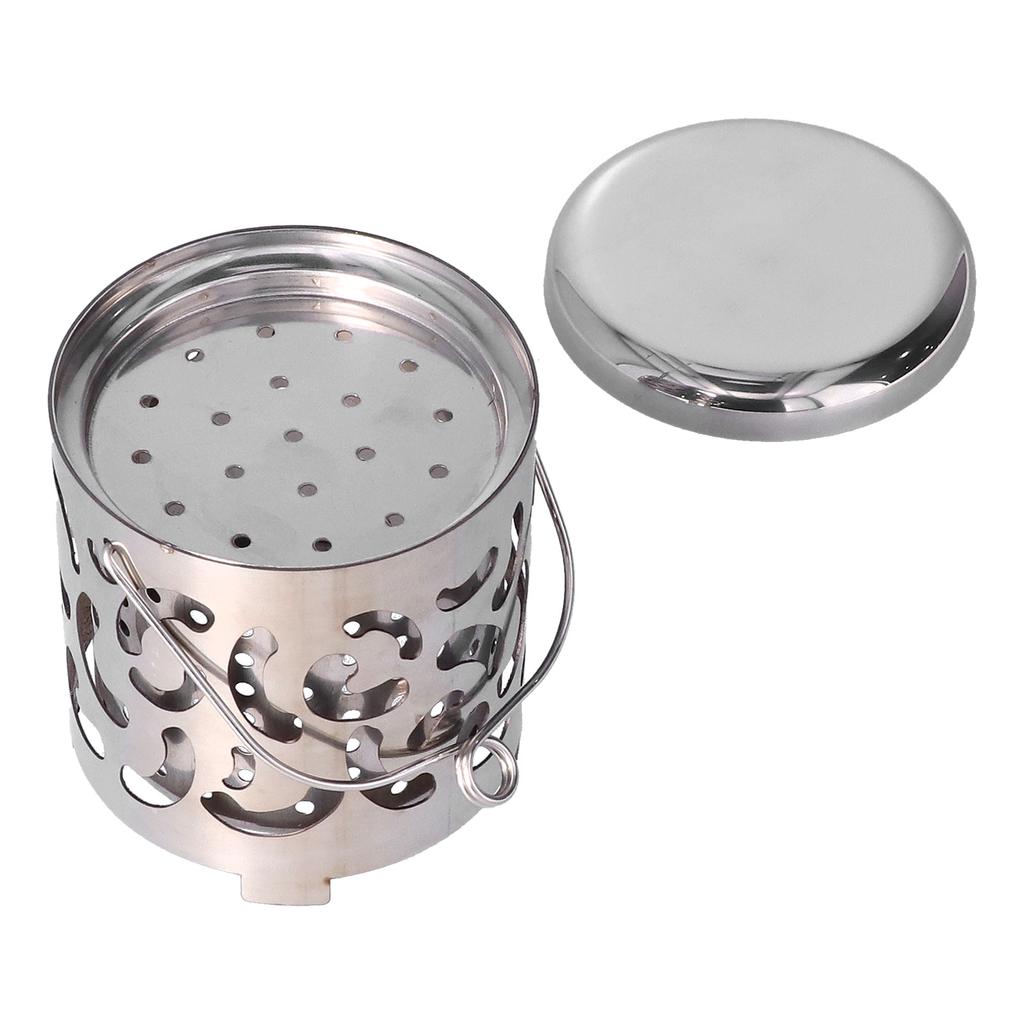 Outdoor Mini Warmer Stainless Steel Camping Stove Portable Warming Stove Cover for Picnic Hiking