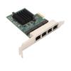 PCIe X1 Network Card Professional Plug and Play 4 Port PCIe Gigabit Ethernet Server Adapter for PC Desktop Laptop