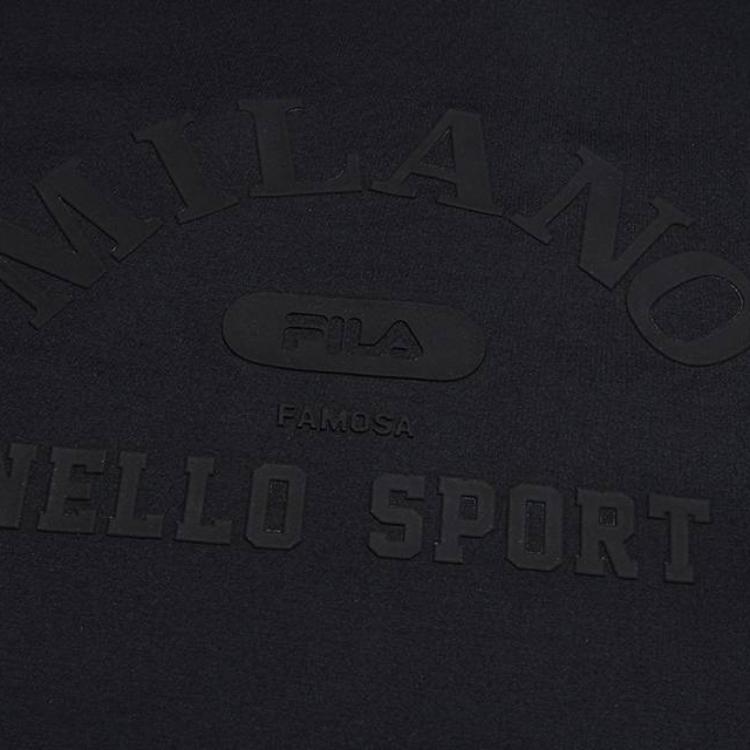 FILA Morandi Milano Series Pullover Round Neck Knitted Short Sleeve T-Shirt Men Tops F11M635111F-BK