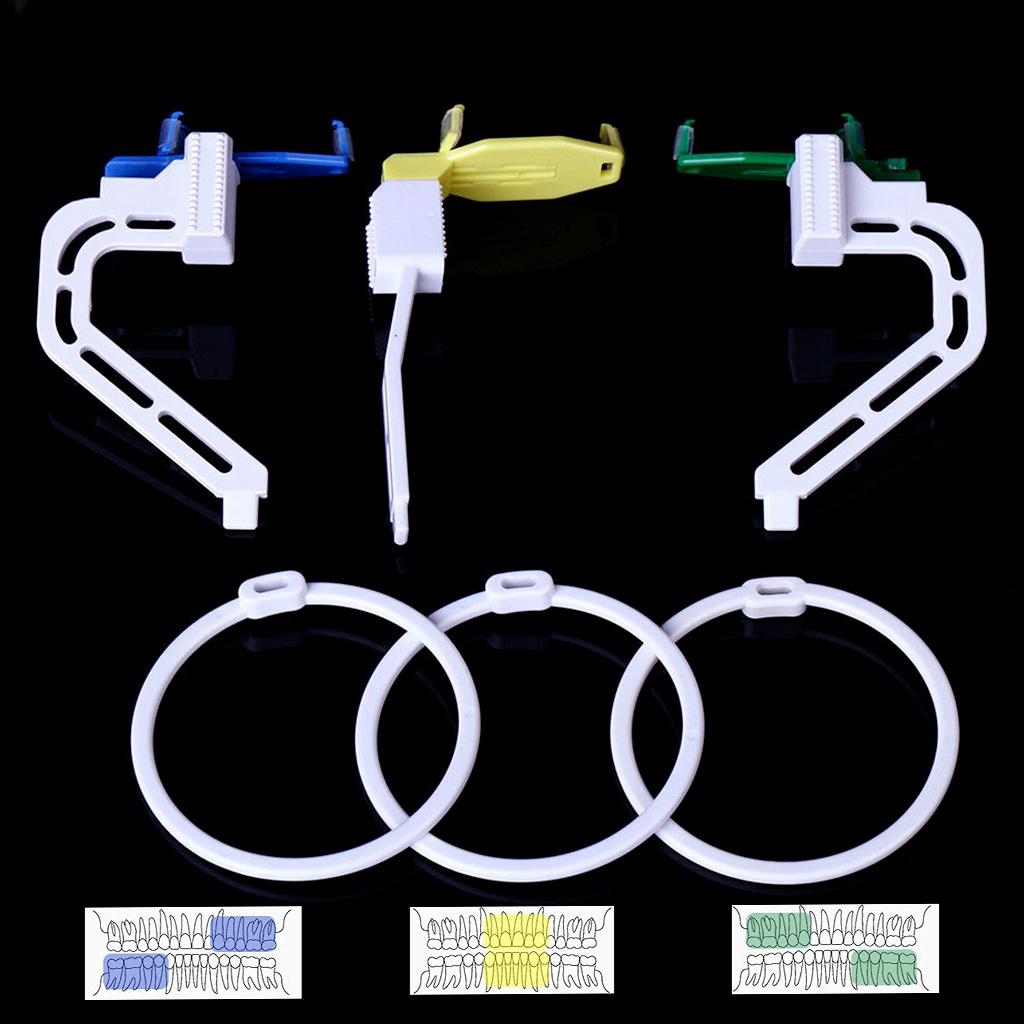 Dental X-Ray Sensor Positioner Holder Dental Lab Digital X-Ray Film Locator Dentist Portable Plastic Positioning Tool 3Pcs/Set
