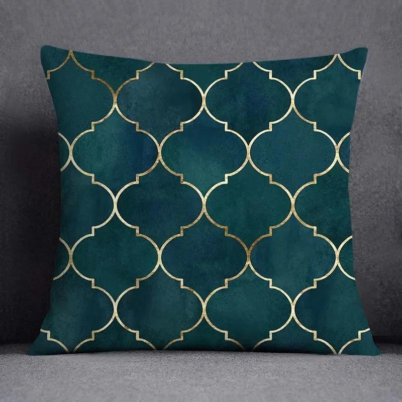 Dark Green Flower and Animal Pattern Home Decoration Pillowcase Square Pillowcase Home Office Decoration Cushion Cover