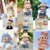 17cm Kawaii Labubu Lisa Stejné oblečení Pád v sérii Wild The Monsters Labubu Plyšová panenka Výměna oblečení DIY Sukně Hra Vlastní