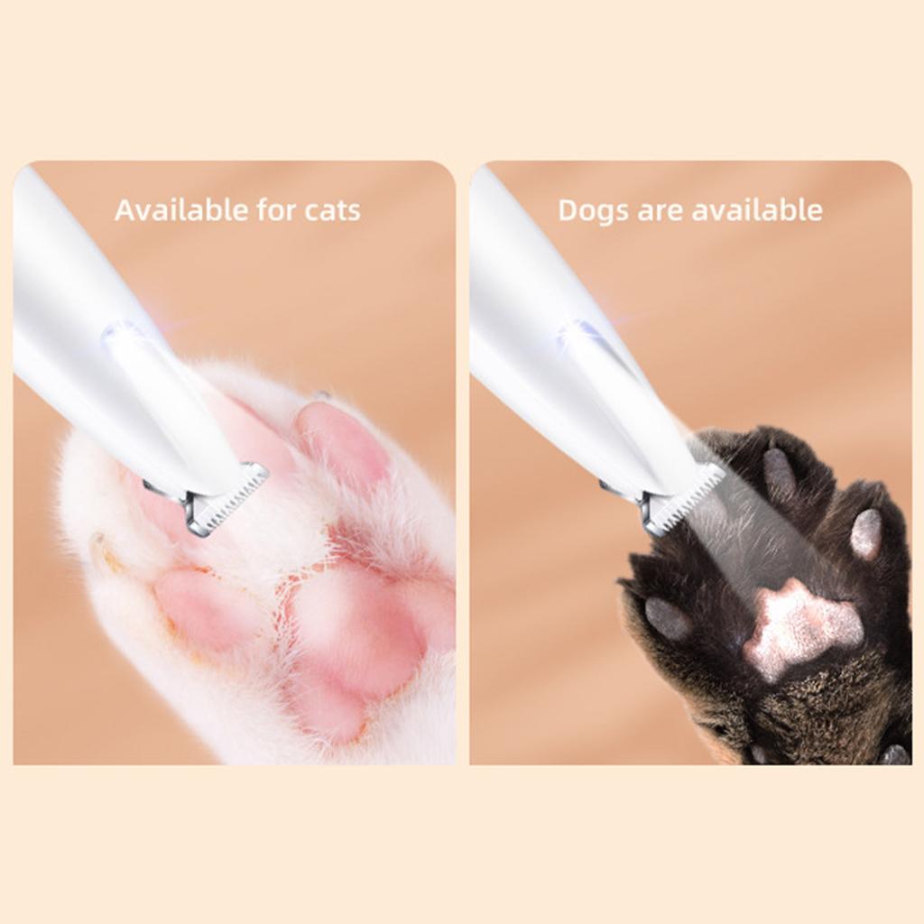 Cat Grooming Shaver with Light Low Noise USB Rechargeable Shaver Pet Hair Trimmers Set Suitable for Dogs Cats Long Hair