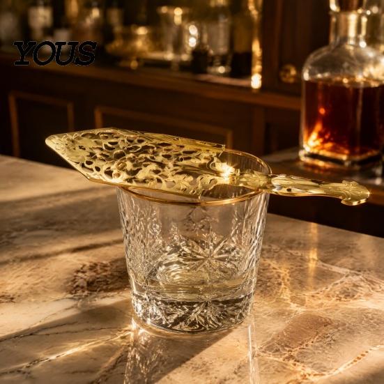 Reusable Metal Strainer 304 Stainless Steel Absinthe Spoon, Slotted Cocktail for Sugar Bartending Mixology Tool Cube, Home And Bar Accessories