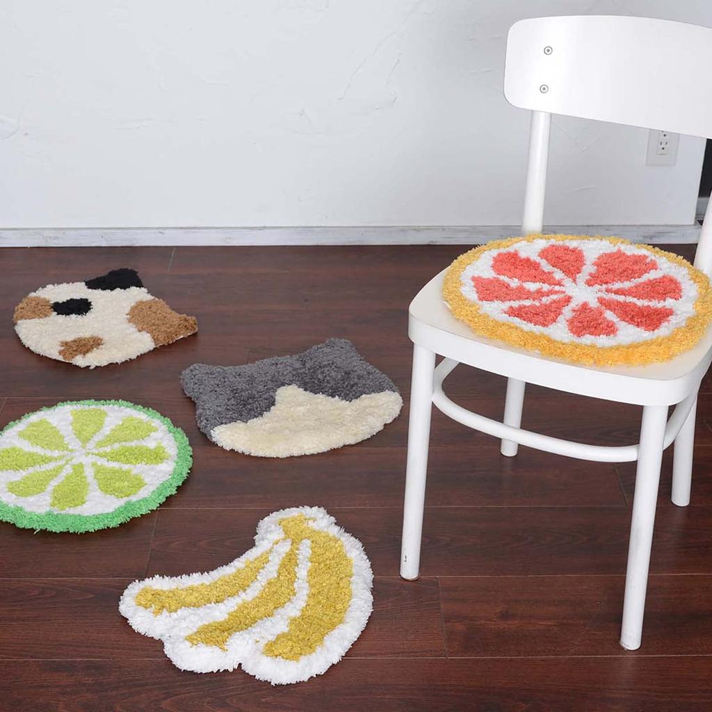 Techno Prime And Packable Chair Cushion Cat Shaped Fluffy Chair Pad Cushion 35 X 31cm Warm 70156 "Calico" Approx. Men's Women's