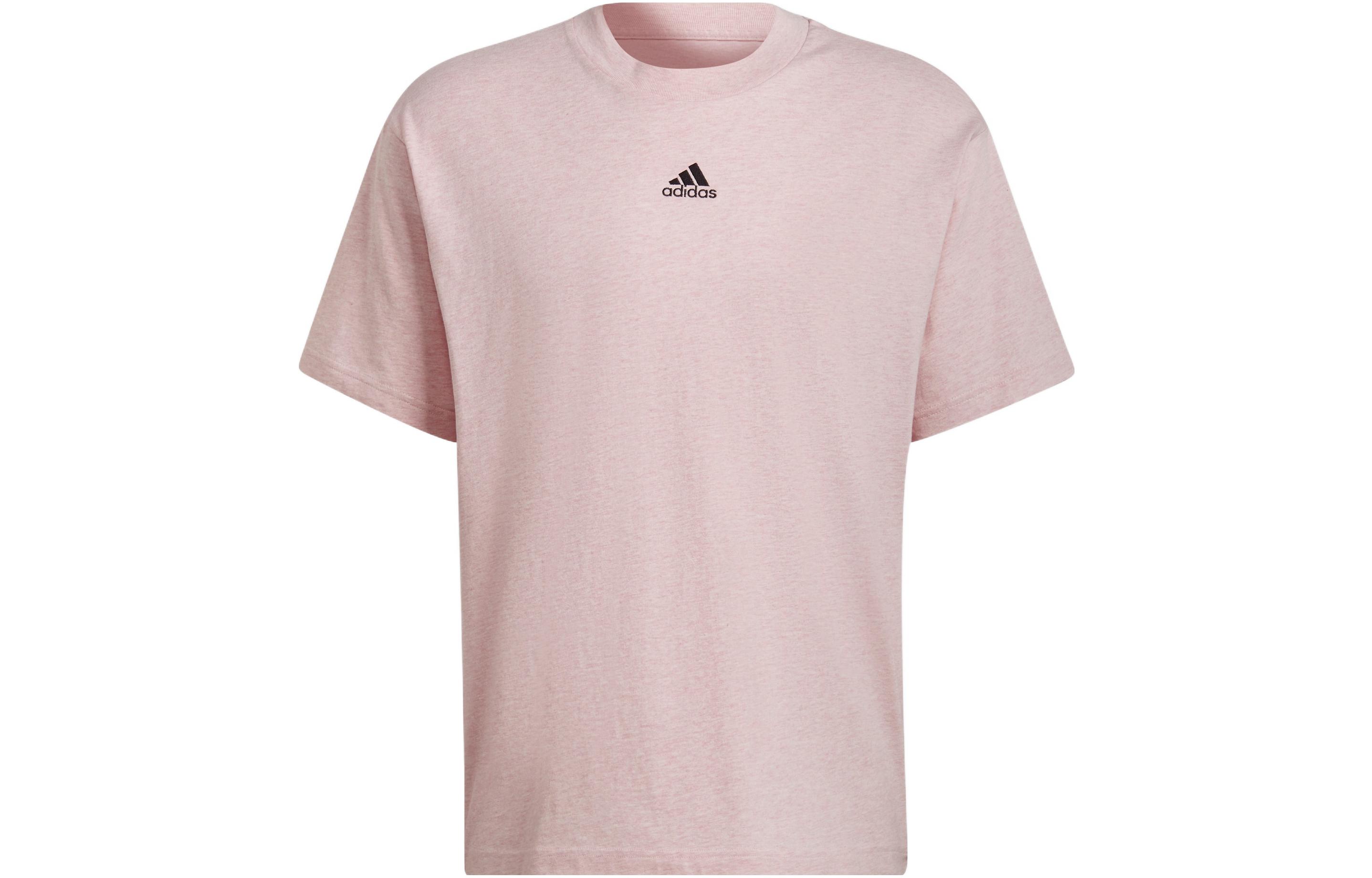 Adidas Drop Shoulder Sleeve T Shirt Unisex Pink H65778 A/M