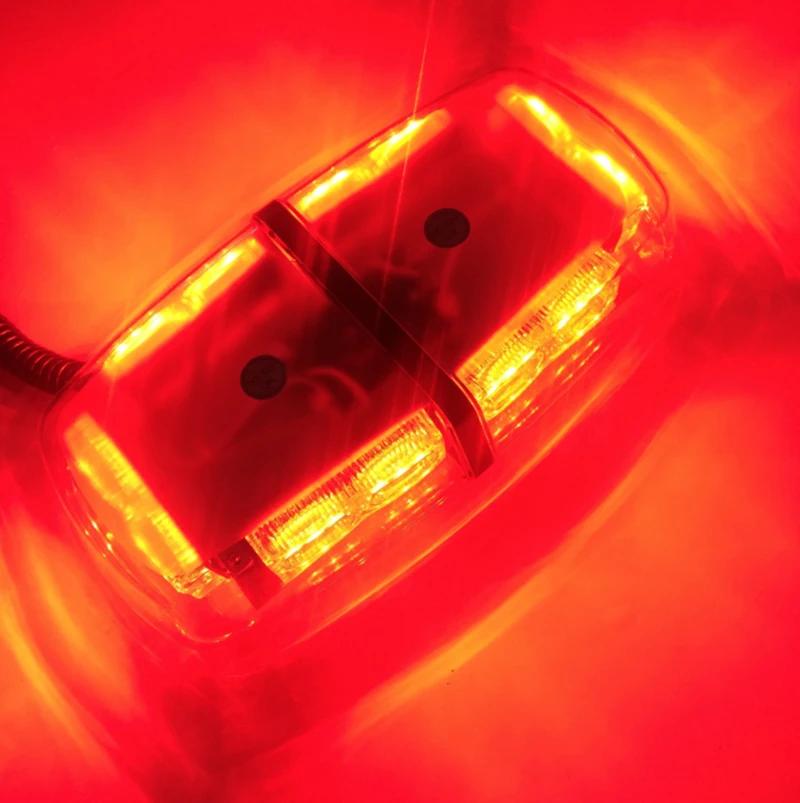 36 LED 12-24V Truck Police Fireman Warning Flash Lights Blue/White 36LED Car Roof Flashing Strobe Emergency Light DC12V