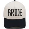 GROOM BRIDE Embroidered Color-Block PVC 5-Panel Trucker Hat European/American Men's/Women's Couple Wedding Party