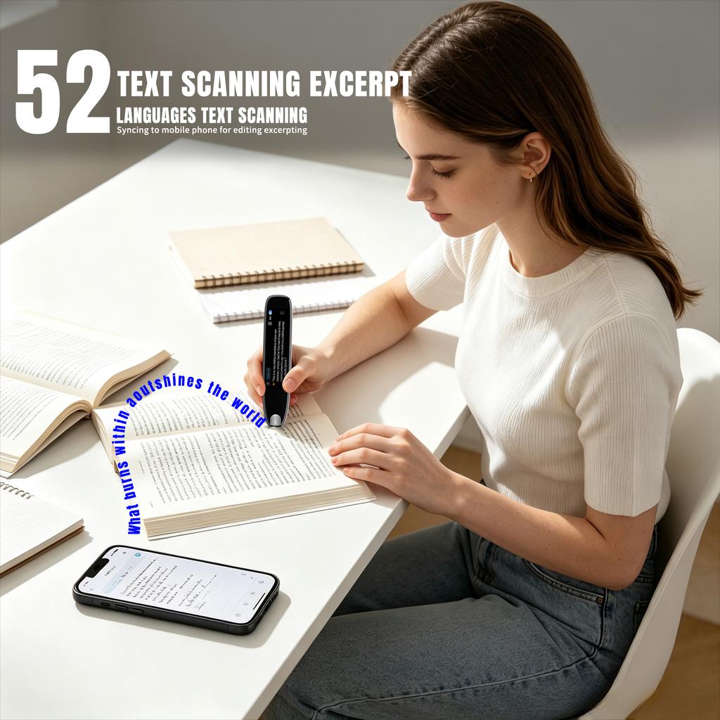 Scan Translation Pen 142 Languages Dyslexia Aid Text To Speech Scanner Pen 10Offline Languages for Students Learners Portable International Dictionary