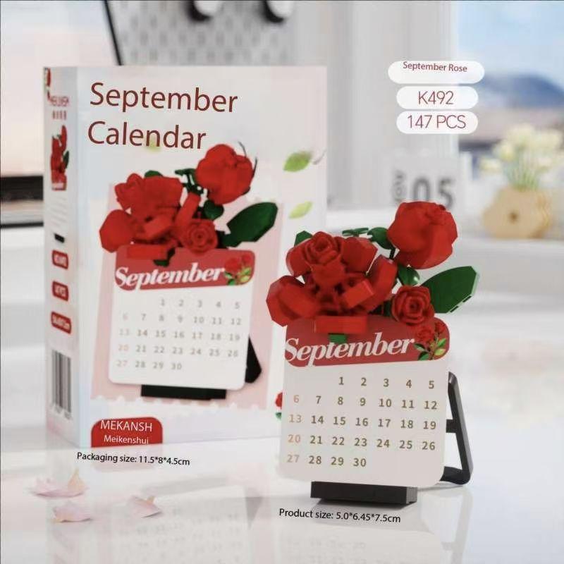 Non-Toxic Succulent Plant Building Blocks 3D Puzzle Calendar - Educational Stem Toys For Children Kids Students Creative Desktop Decor