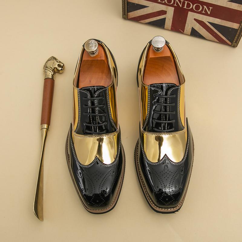 Fashion Fashion Men Dress Shoes Formal Business Dating Party Oxford Shoes Brand Leather British Style Lace-up Comfortable Pointed Shoes