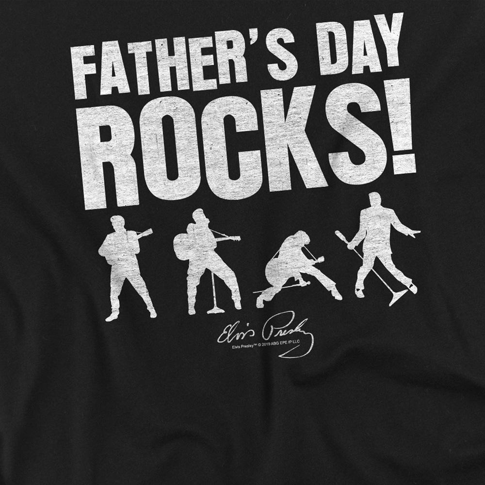Elvis Presley Unisex Adult Fathers day Rocks T-Shirt