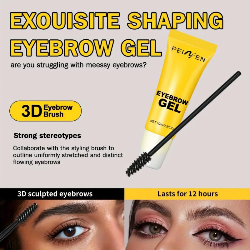 Long Lasting Eyebrow Styling Gel Clear Brow Fix Gel with Brush