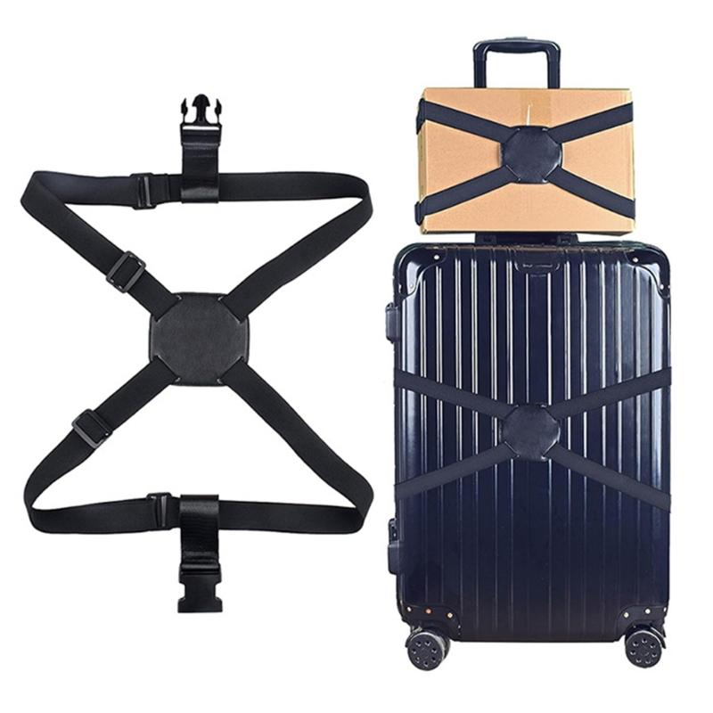 Multi Color Polyester Suitcase Fasteners Adjustable Buckles Tie Down Strap For Luggage Organization During Travel