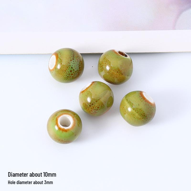 DIY Ceramic Jewelry Beads: 10mm Large Hole for Bracelet Making