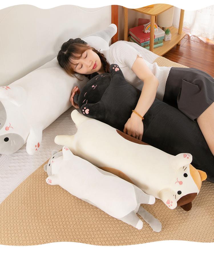 Plus Size Fat Cat Hugging Pillow - Plush Toy Backrest for Relaxing Sleep and Comfort