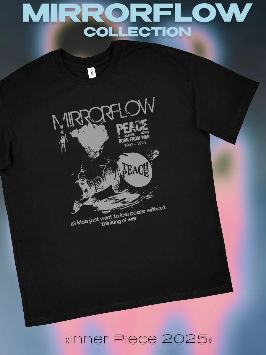 Оверсайз футболка с принтом в стиле Y2K XL