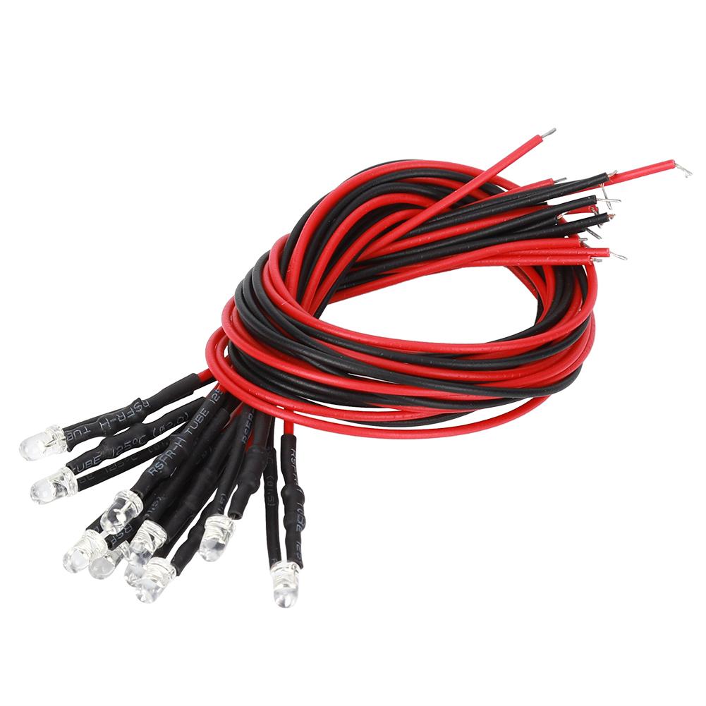12V Vorverdrahtete Leuchtdiode Hervorhebende Runde Kopf LED-Perle 3mm Smaragdgrünes Licht