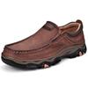 Men's PU Leather Thick Sole Hiking Shoes - Large Size Casual Outdoor Sneakers