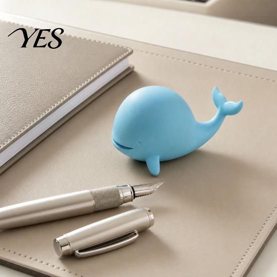 Cute Mini Whale Statue Figurine, 3D Printed Ornament Desktop Figurine Decoration, for Office Home Desk Tiny