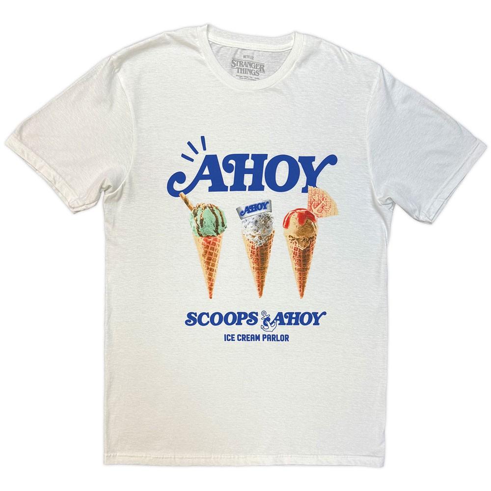 Stranger Things Scoop Ahoy Licensed TShirt Men#039;s Unisex T-Shirt XXL