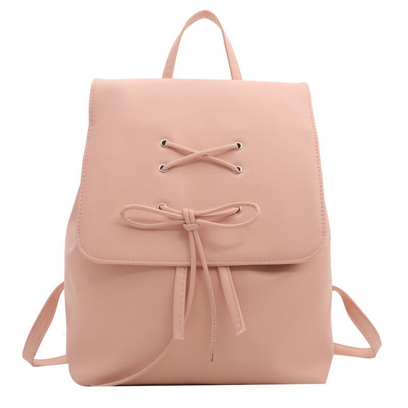 Simple And Casual Korean Style Ballet Bow 2024 New Trend Fashion Shoulder Backpack For Women