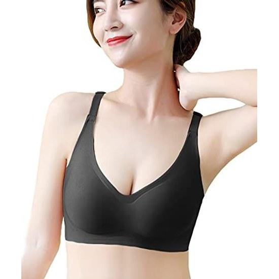APIKIE Night Bra Seamless Revolutionary Cloud-like CottonInstant Cleavage Maker Zero Tightness Feeling Non-Wire Beautiful Bust