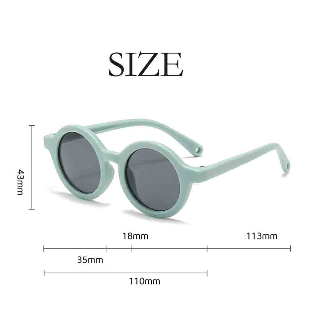 Baby Sunglasses 0-3 Years Comfortable Toddler Uv400 Glasses Children Polarized Sunglasses Matte Childrens Tac Sunglasses