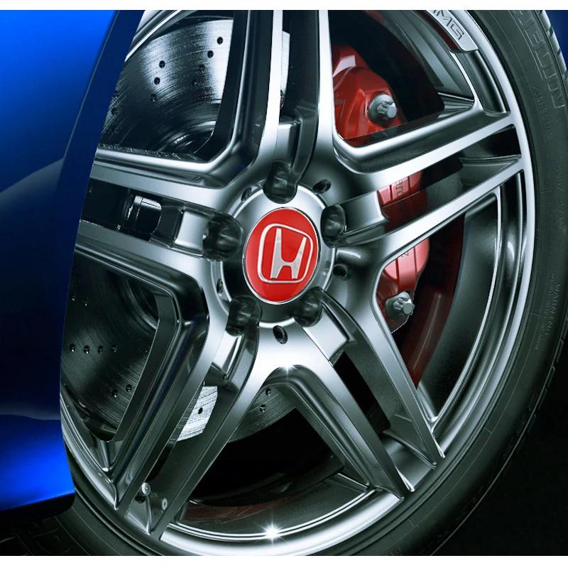 4 Bucăți 56mm Capac Central Butuc Roată Mașină Embleme Autocolante Accesorii Pentru Honda Civic FIT Accord Prelude CRV 5th City CRZ CRX Jazz Acura