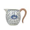 Luxury Handmade Ceramic Teapot Gong Dao Bei Blue Floral Porcelain Tea Pitcher for Chinese Tea Ceremony Collection