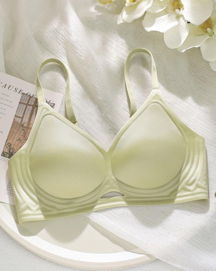 Summer light luxury smooth jelly glue underwear women's non-magnetic no steel ring adjustment soft support bra