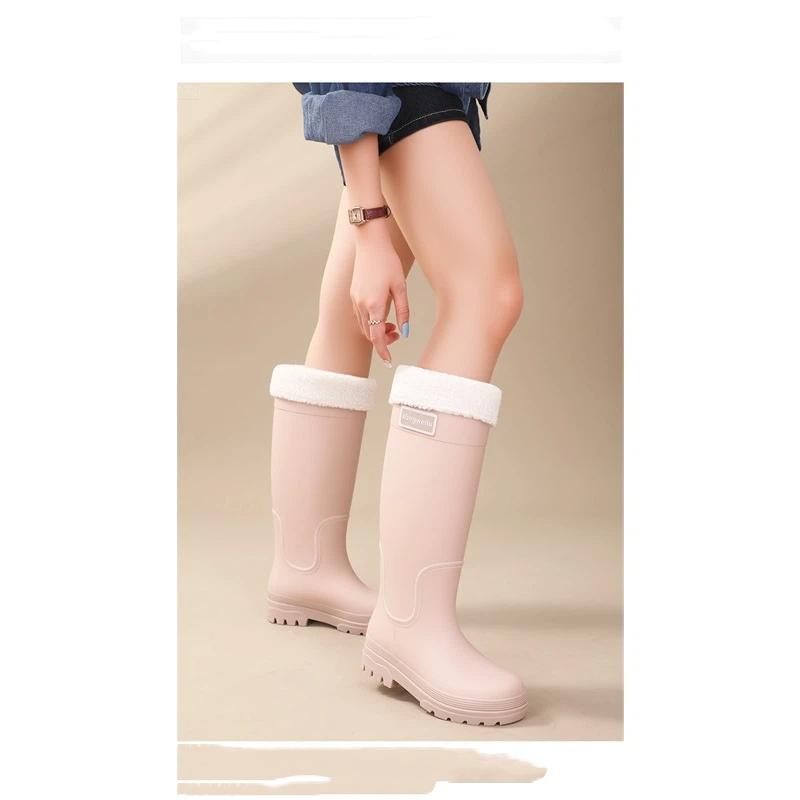 Cotton Insulated Waterproof Anti Slip Women's Rain Shoes