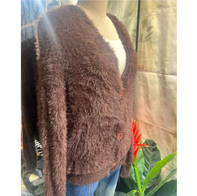 Women's Cardigans Korean Fashion V-neck Sweater Coat Long Sleeve Oversized Sweater Female Buttons Solid Knitted Jacket Women
