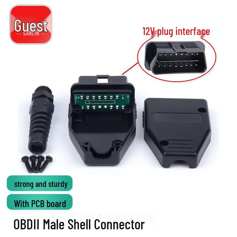 Sanlin OBD2 16-Pin Male Connector Housing with PCB