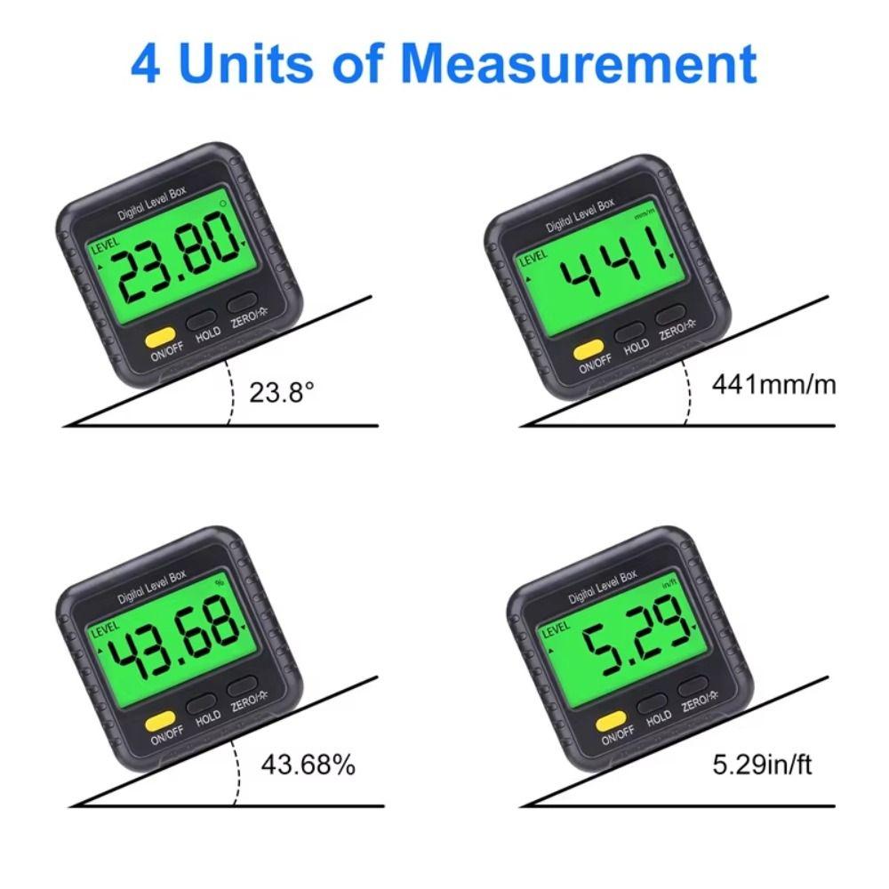 LCD Display Electronic Protractor ABS Plastic Shell Angle Bevel Box Measuring Tools Engineering