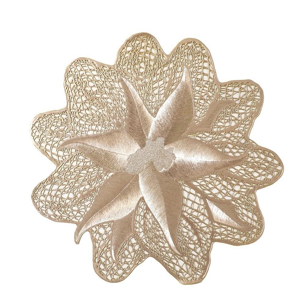 Decoration Heat Insulation Christmas Table Placemat Anti-scald Anti-slip Flower Dining Mat Coaster Glossy Cup Mats Craft