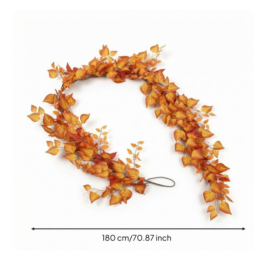 Fall Maple Leaf Garland Thanksgiving Harvest Artificial
