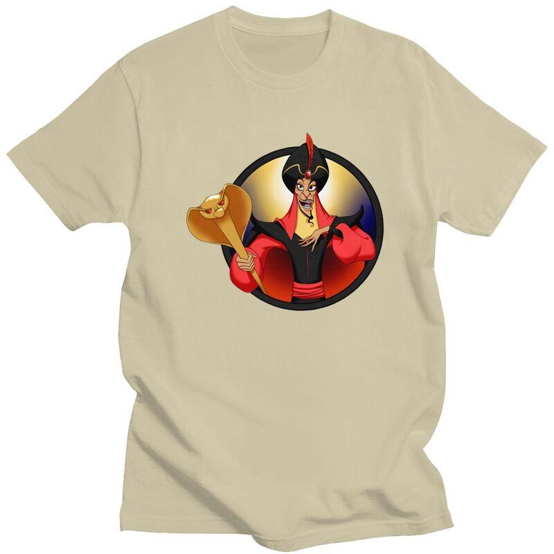 Benutzerdefiniertes Hübsches Aladdin T-Shirt Herren Kurzarm Reines Baumwoll-T-Shirt Freizeit Jafar T-Shirt Streetwear T-Shirt
