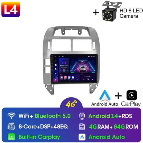 Fortress Pentru Volkswagen Polo Mk4 2001 - 2011 Radio Auto Android Player Multimedia Carplay Auto Stereo GPS Navi 2din DSP Unitate Principală